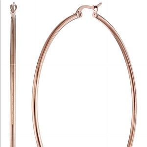 Stainless Steel 60mm, Top Click Hoop Earring